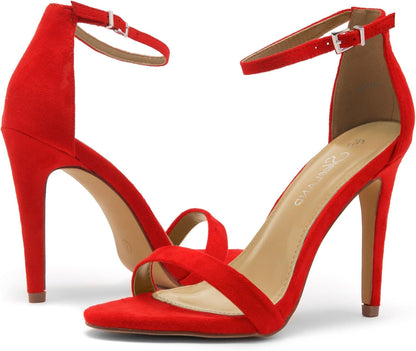 Women’S High Heels – Open Toe Stiletto Heels with Adjustable Ankle Strap | Dressy Sexy Strappy Heeled Sandals for Wedding, Prom, Party & Evening Wear