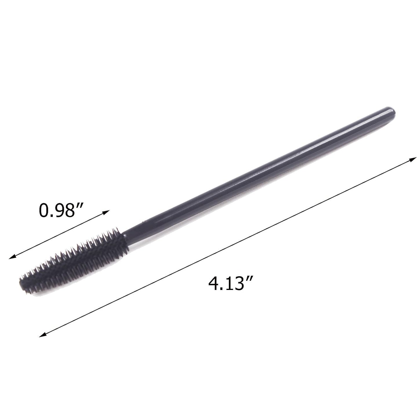 Pack of 100 One-Off Disposable Silicone Eyelash Mascara Brushes | Wands Applicator Eyebrow Brush Makeup Tool Kit Set (Tower Shape - Black)