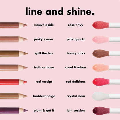 Glow Reviver Lip Oil, Pink Quartz | Nourishing Tinted Lip Oil for a High-Shine Finish, Infused with Jojoba Oil, Vegan & Cruelty-Free